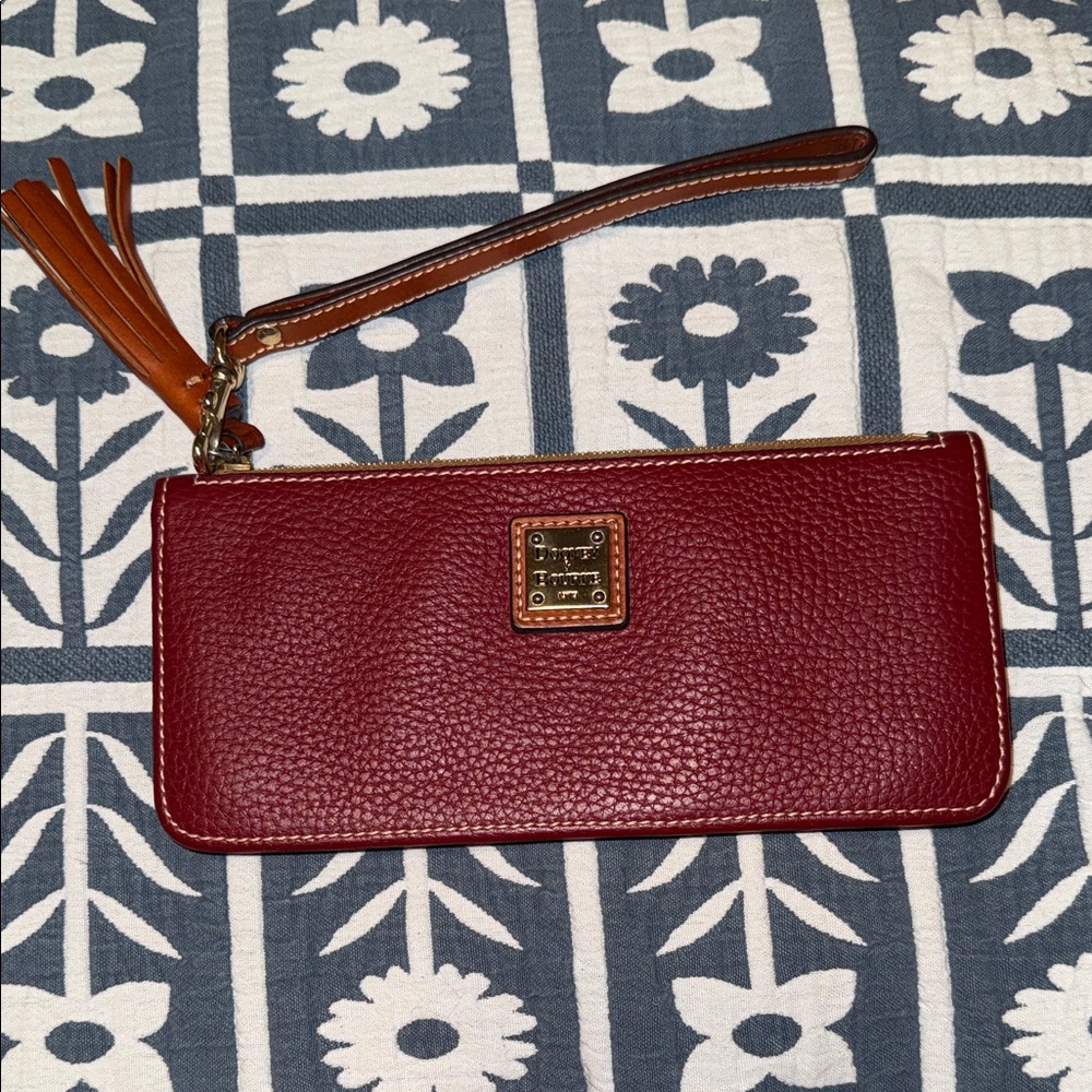 Dooney & Bourke Burgundy Leather Wristlet